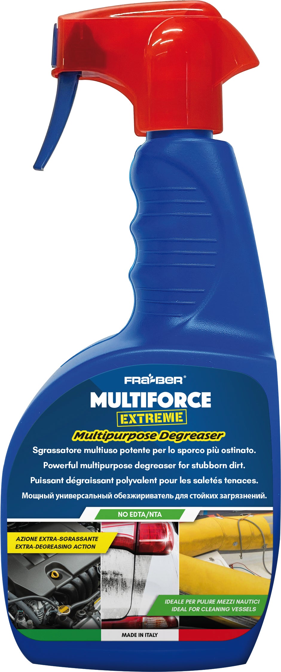 Fra-ber SGRASSATORE AUTO MULTIUSO PER INTERNI ED ESTERNI ''MULTIFORCE'' ml. 650