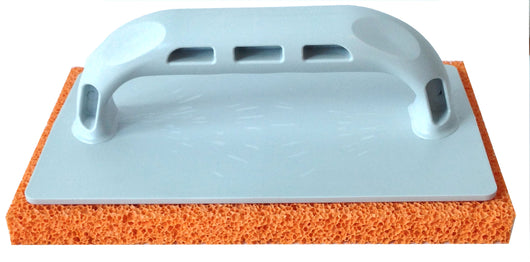 FRATTAZZO IN GOMMA MANICO IN PLASTICA Col. Arancio (a grana grossa) cm. 14x22