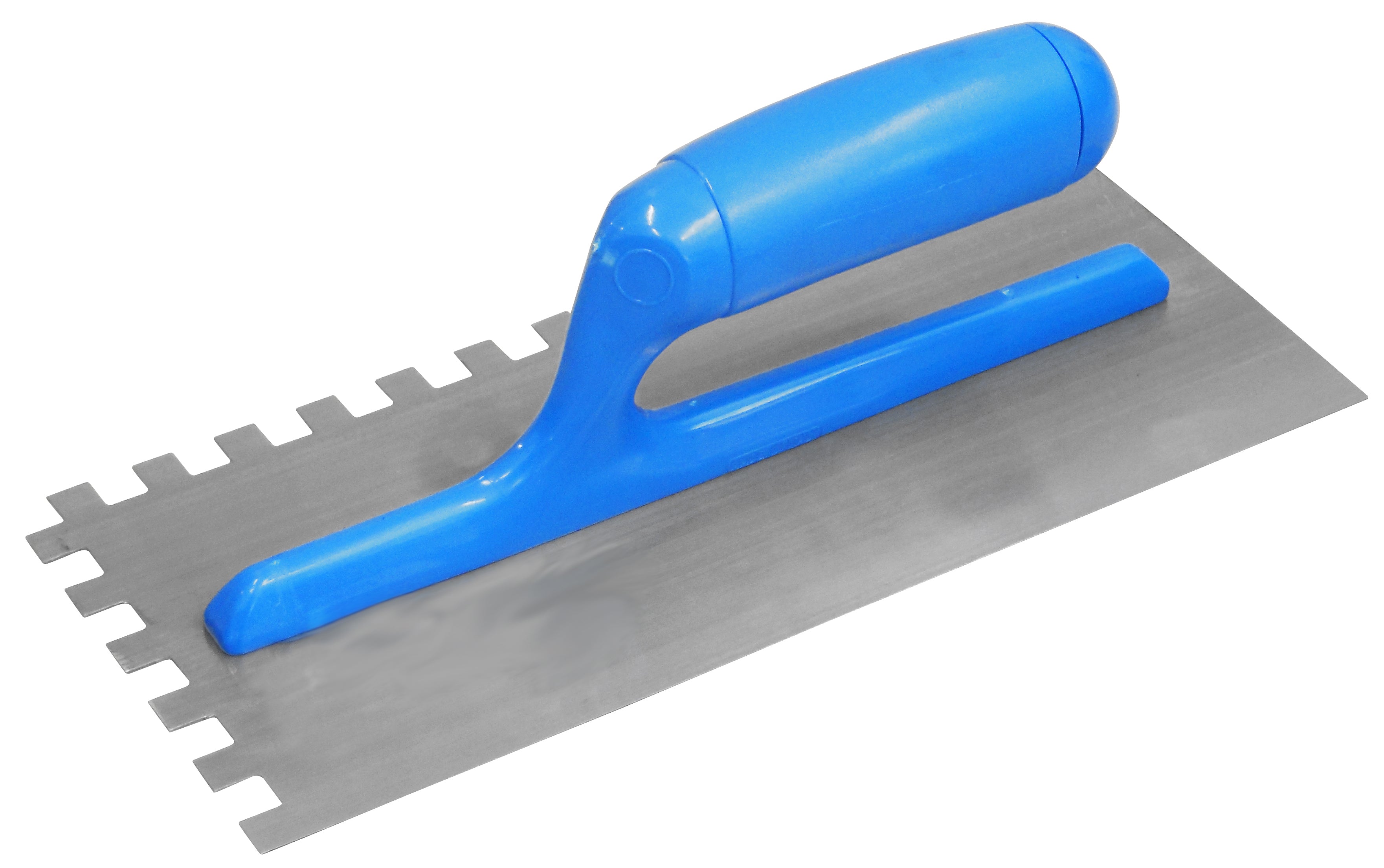 FRATTAZZO USA DENTATO SUP/DESTRO MANICO ABS BLU cm. 28x12 dentatura mm. 5x5 6.00 pz