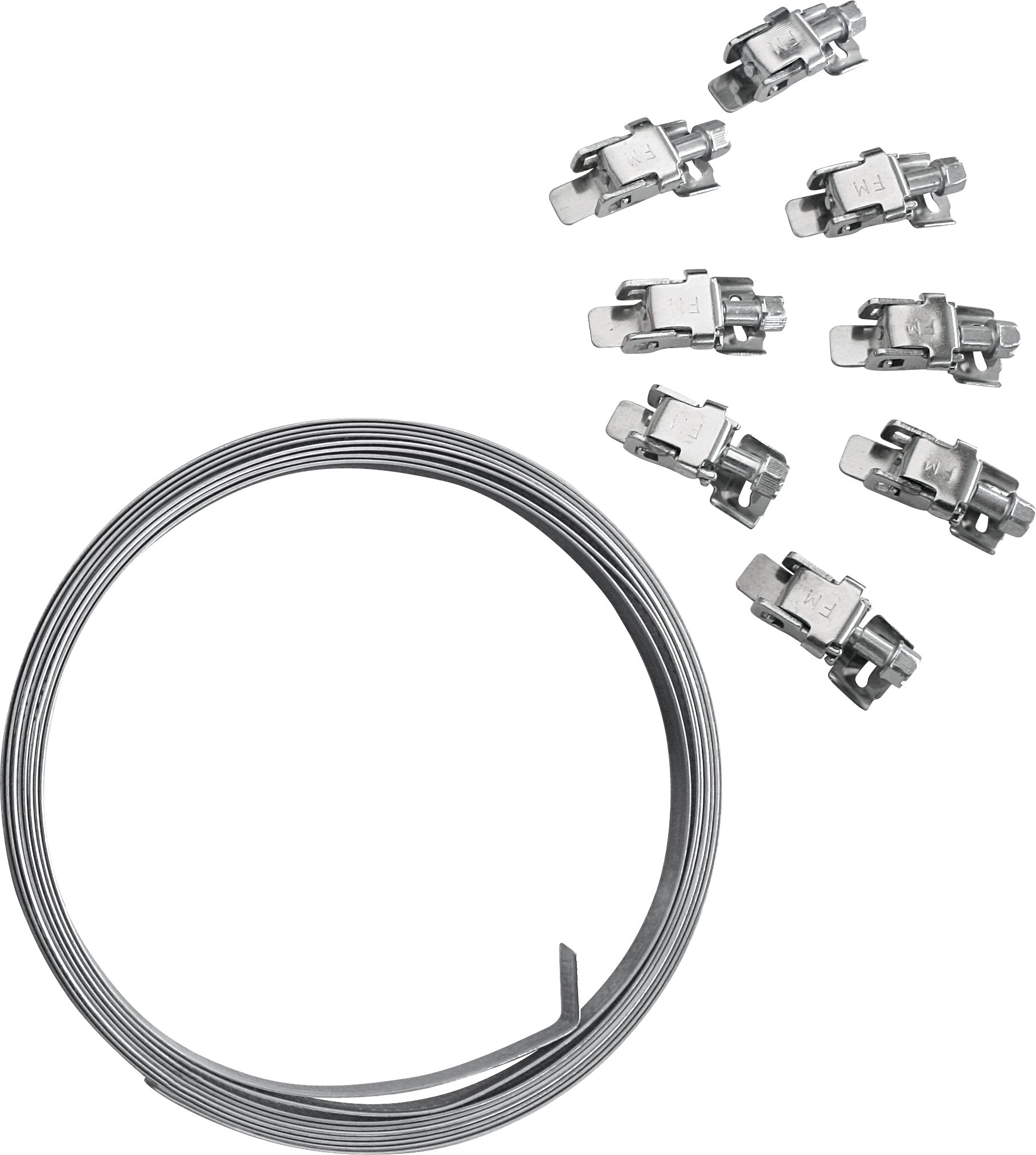 Friulsider KIT NASTRO A FASCETTA W2 mm. 9x3 mt. + 8 GANCI