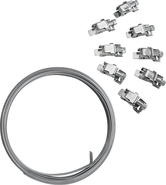 Friulsider KIT NASTRO A FASCETTA W2 mm. 9x3 mt. + 8 GANCI