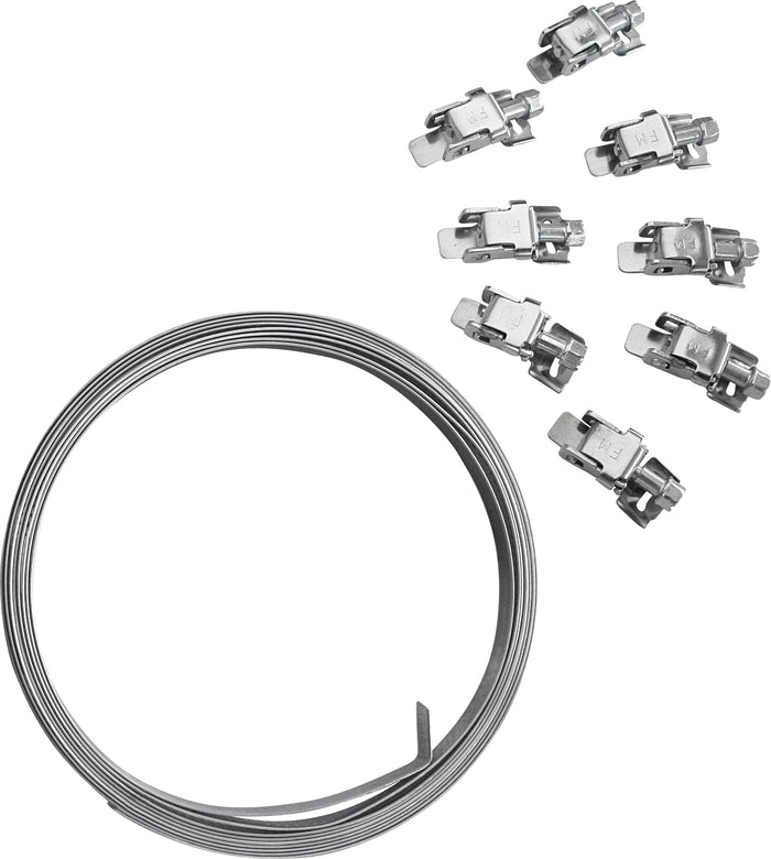 Friulsider KIT NASTRO A FASCETTA W2 mm. 9x3 mt. + 8 GANCI