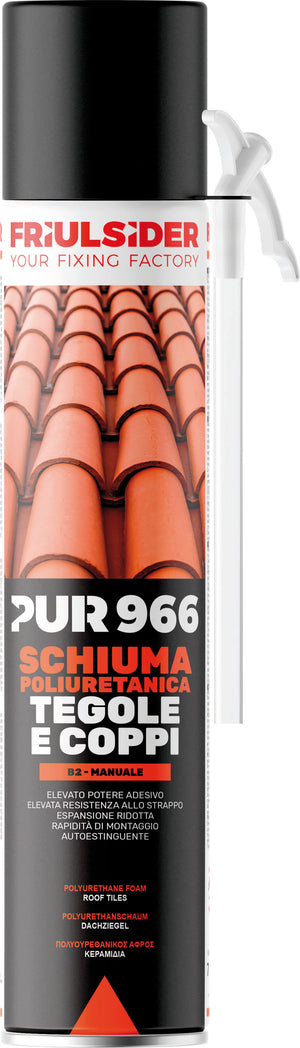 Friulsider SCHIUMA POLIURETANICA PUR 966 TEGOLE E COPPI MANUALE ml. 750 12.00 pz