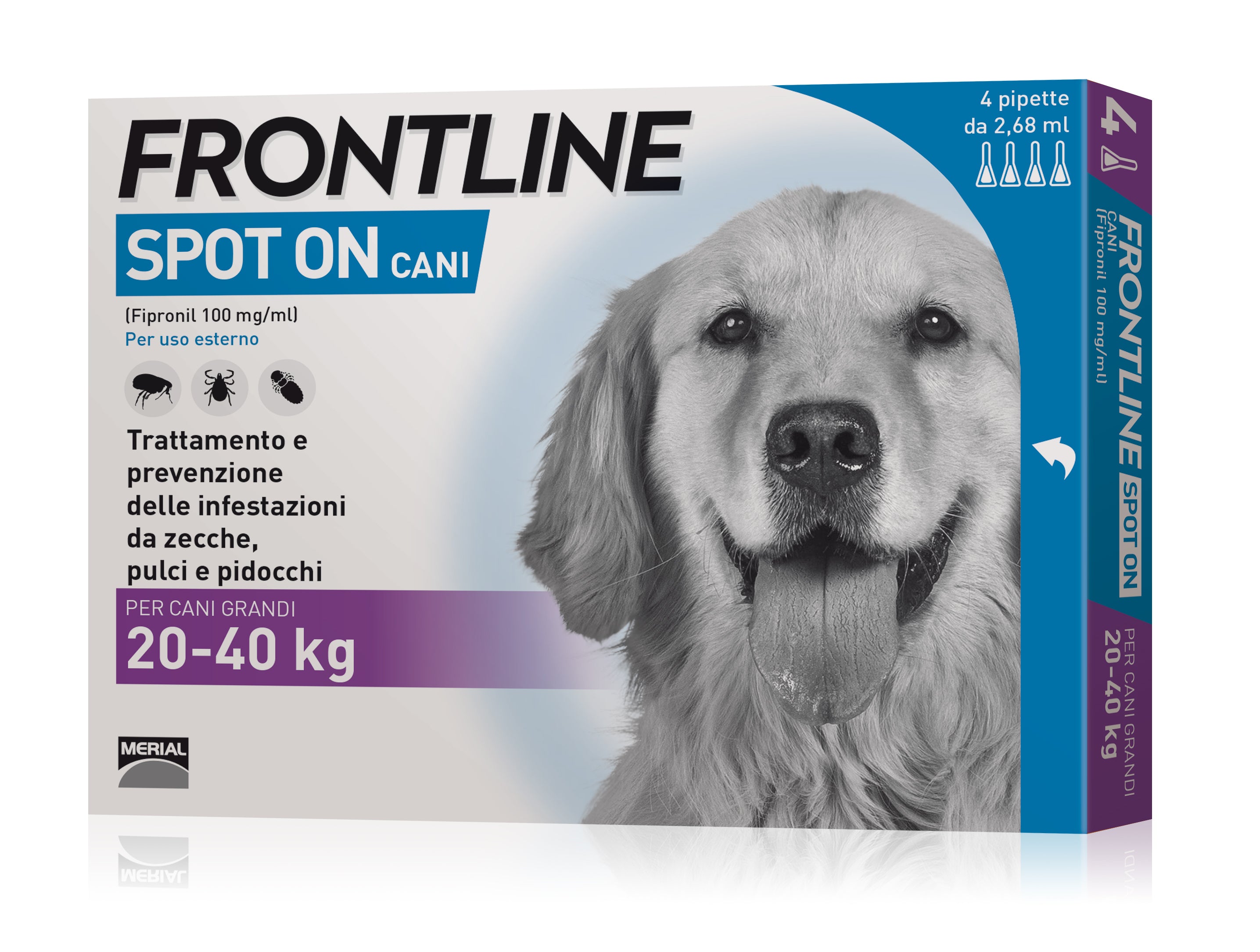 Frontline ANTIPARASSITARIO SPOT ON per cani 20÷40 kg. (cf. 4 pipette)