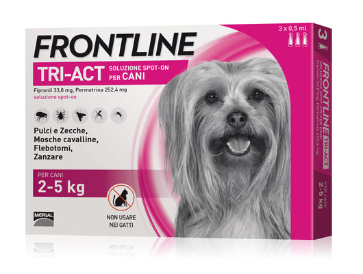 Frontline ANTIPARASSITARIO TRI-ACT    per cani 2÷5 kg. (cf. 3 pipette)
