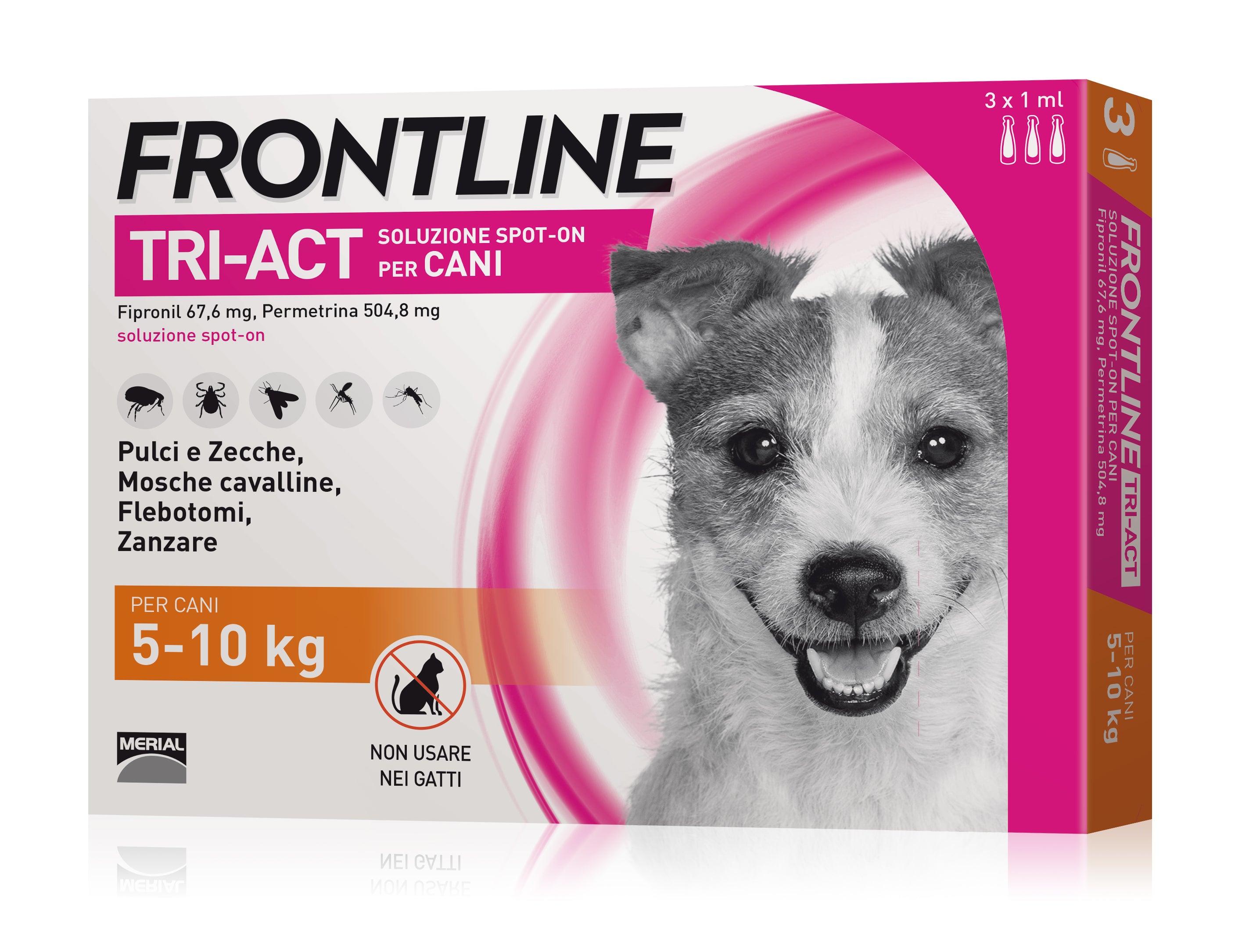 Frontline ANTIPARASSITARIO TRI-ACT    per cani 5÷10 kg. (cf. 3 pipette)