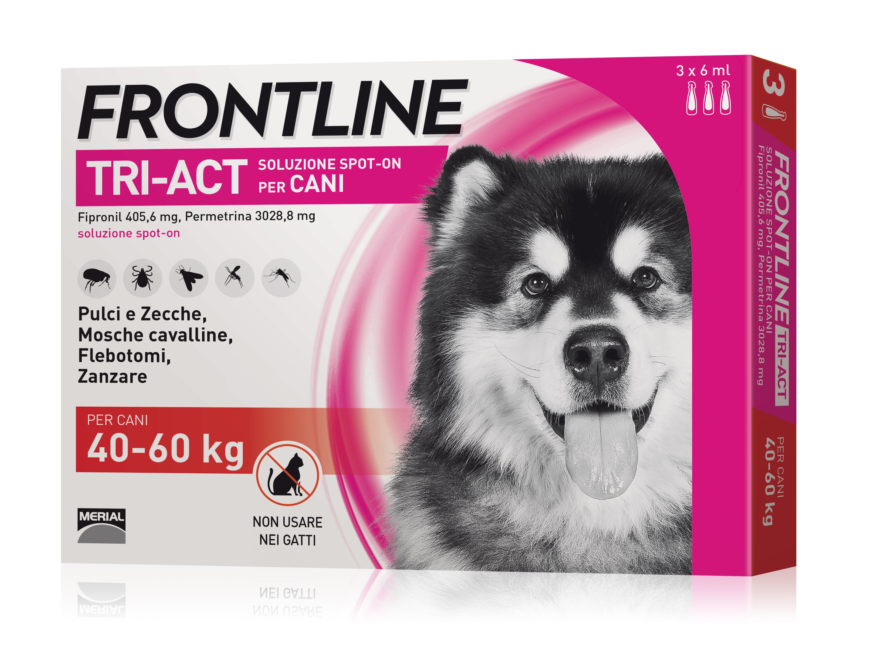 Frontline ANTIPARASSITARIO TRI-ACT   per cani 40÷60 kg. (cf. 3 pipette)