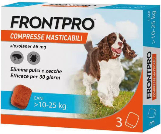 Frontpro ANTIPARASSITARIO COMPRESSA MASTICABILE per cani 10÷25 kg. (cf. 3 compresse da 68 mg.)