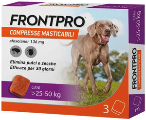 Frontpro ANTIPARASSITARIO COMPRESSA MASTICABILE per cani 25÷50 kg. (cf. 3 compresse da 136 mg.)