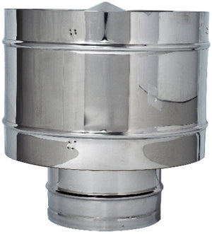 FUMAIOLO FISSO ANTIVENTO INOX Tondo (attacco maschio) Ø cm.14