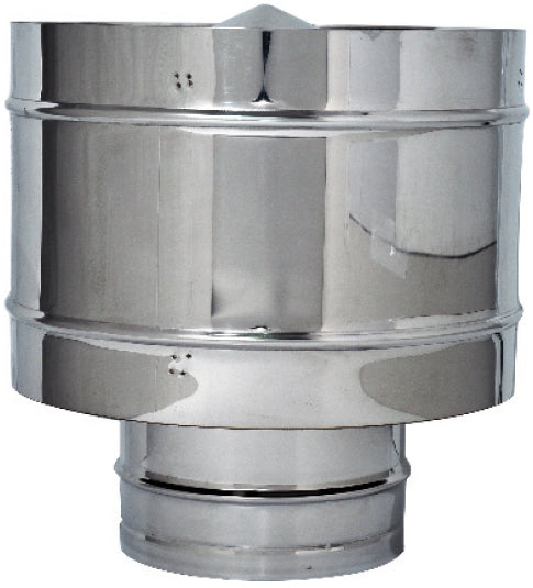 FUMAIOLO FISSO ANTIVENTO INOX Tondo (attacco maschio) Ø cm.18