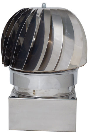 FUMAIOLO GIREVOLE GLOBO INOX Quadrato cm. 27x27