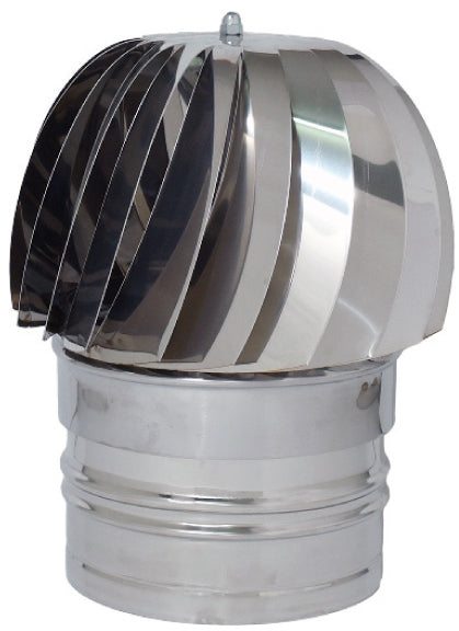 FUMAIOLO GIREVOLE GLOBO INOX Tondo (attacco maschio) Ø cm.12