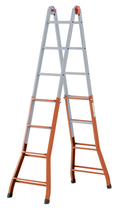 Gierre SCALA TELESCOPICA IN ACCIAIO GIGANTE Gradini n°5+5 H max cm. 481