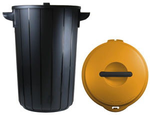 Giò Style PATTUMIERA ECO SOLUTION Lt. 35 - cm. 42,5x37,5x54 h col. Nero/Giallo