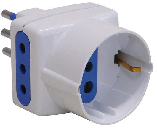 Globex ADATTATORE TRIPLO IN BLISTER 2P+T spina 10A/2 prese 10A+schuko 20.00 pz