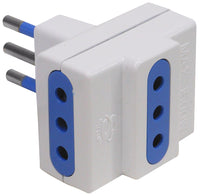 Globex ADATTATORE TRIPLO IN BLISTER 2P+T spina 10A/3 prese 10A 20.00 pz