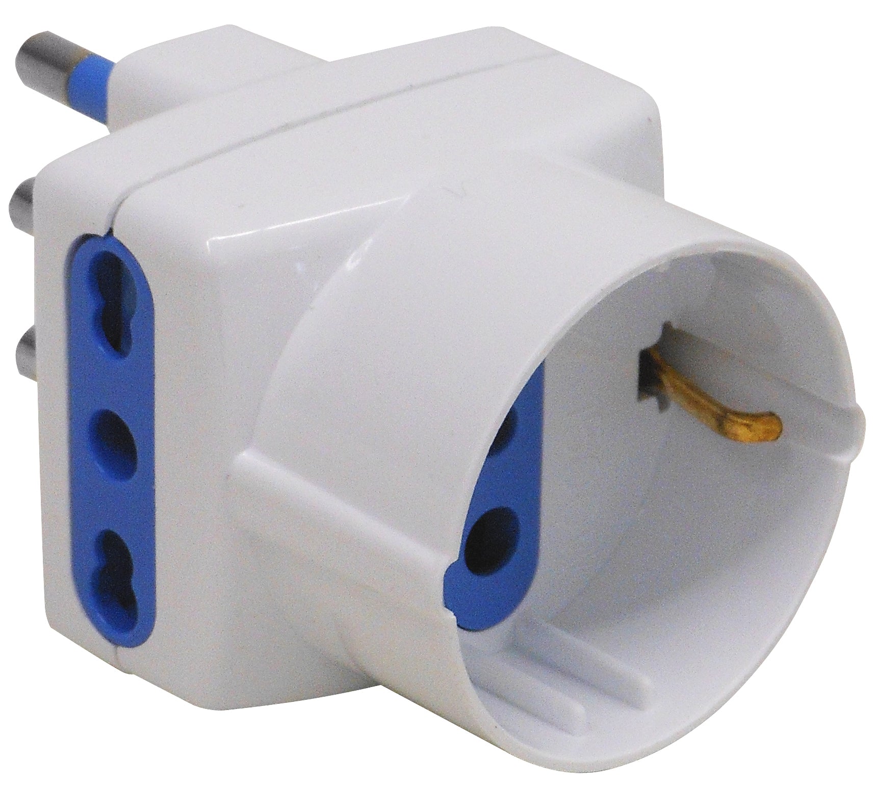 Globex ADATTATORE TRIPLO IN BLISTER 2P+T spina 16A/2 prese 10/16A+schuko 20.00 pz