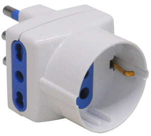 Globex ADATTATORE TRIPLO IN BLISTER 2P+T spina 16A/2 prese 10/16A+schuko 20.00 pz