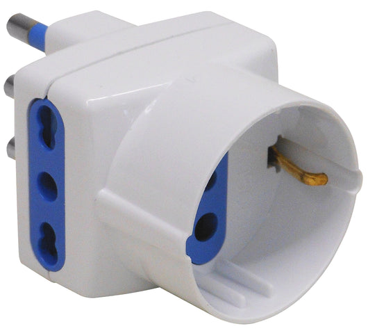 Globex ADATTATORE TRIPLO IN BLISTER 2P+T spina 16A/2 prese 10/16A+schuko 20.00 pz