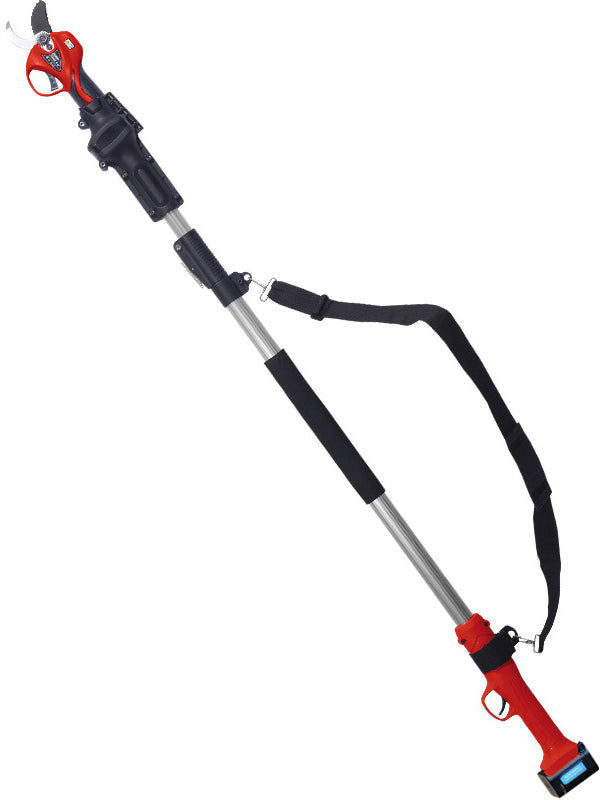 Globex ASTA TELESCOPICA IN ALLUMINIO FORBICI PER POTATURA A BATTERIA Cod. 54683/54684  mt. 1,3÷2,1