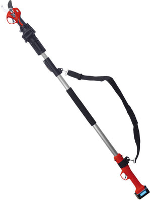 Globex ASTA TELESCOPICA IN ALLUMINIO FORBICI PER POTATURA A BATTERIA Cod. 54683/54684  mt. 1,3÷2,1