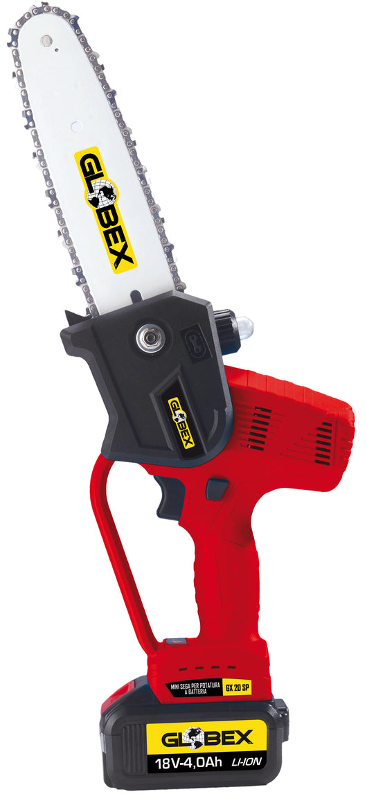 Globex MINI SEGA PER POTATURA GX 20 SP CON 2 BATTERIE A LITIO 18V-4,0AH Taglio max cm. 18
