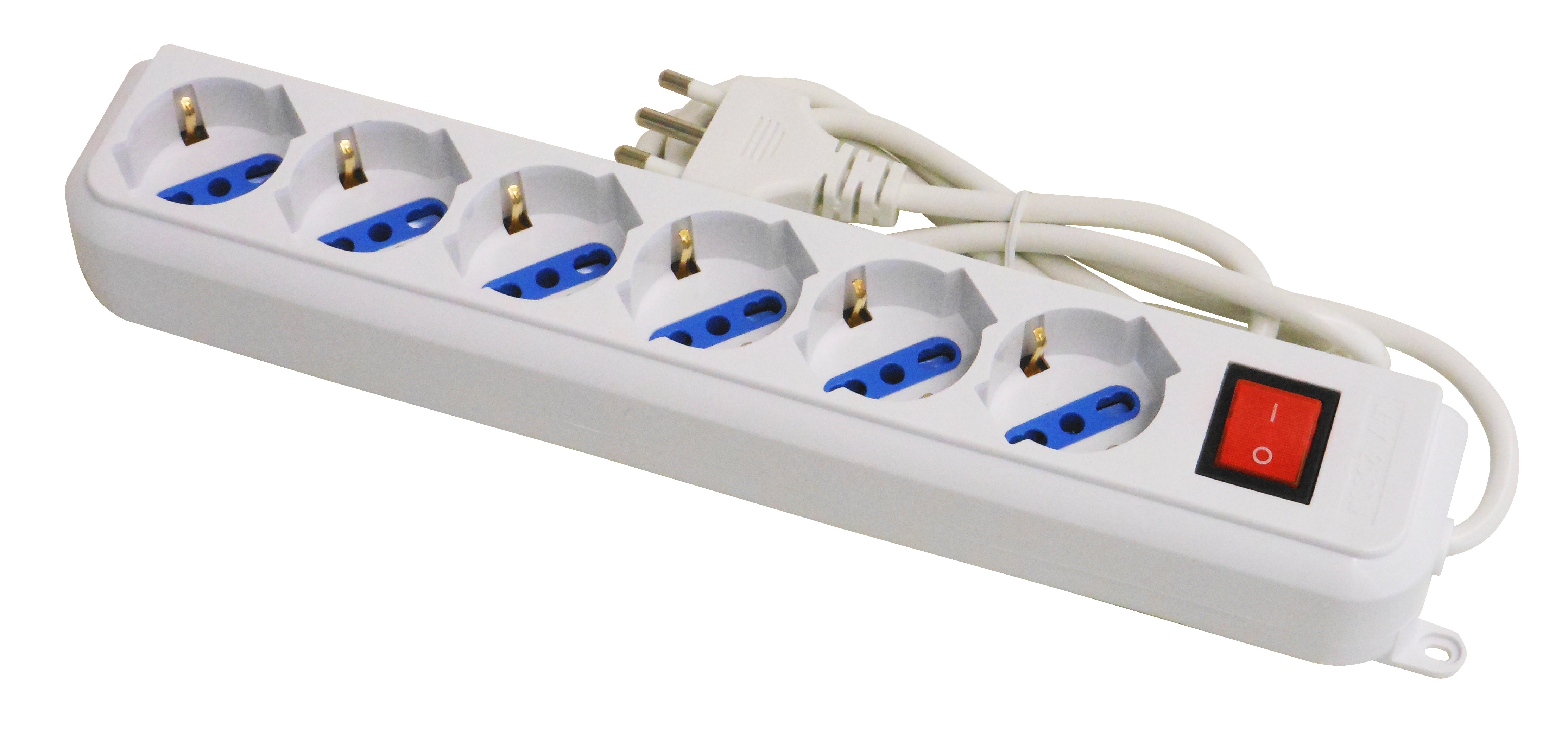 Globex MULTIPRESA CON INTERRUTTORE IN BLISTER 6 posti 2P+T 10/16A schuko