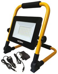 Globex PROIETTORE A LED PORTATILE E RICARICABILE CON SUPPORTO 20W 4000K