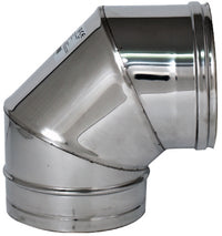 GOMITO A 90  ° INOX AISI 304 PER STUFA  EE ? cm.  8