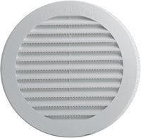 GRIGLIA DI AERAZIONE IN PLASTICA  Ø mm. 100 imbocco Ø mm. 80 10.00 pz