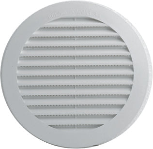 GRIGLIA DI AERAZIONE IN PLASTICA  Ø mm. 120 imbocco Ø mm. 100 10.00 pz