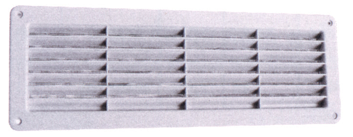 GRIGLIA DI AERAZIONE IN PLASTICA CON RETE  mm. 370x123 6.00 pz