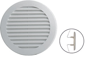 GRIGLIA DI AERAZIONE IN PLASTICA CON ZANCHE Ø mm. 148 per fori Ø mm. 80-125 2.00 pz