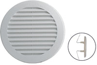 GRIGLIA DI AERAZIONE IN PLASTICA CON ZANCHE Ø mm. 185 per fori Ø mm. 120-160 2.00 pz