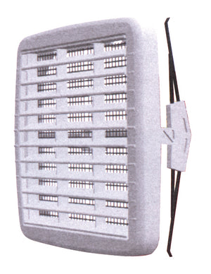 GRIGLIA DI AERAZIONE IN PLASTICA RETE+ZANCHE mm. 210x210 per fori mm. 125-200 3.00 pz