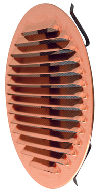 GRIGLIA DI AERAZIONE IN RAME CON ZANCHE Ø mm. 180 per fori mm. 120-160