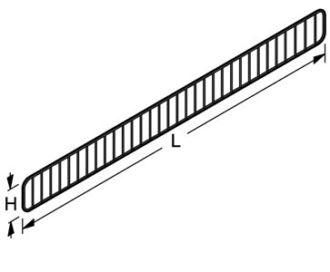 GRIGLIA IN FILO PER RIPIANI IN ACCIAIO cm. 100x9,5 h Col. Grigio RAL9006