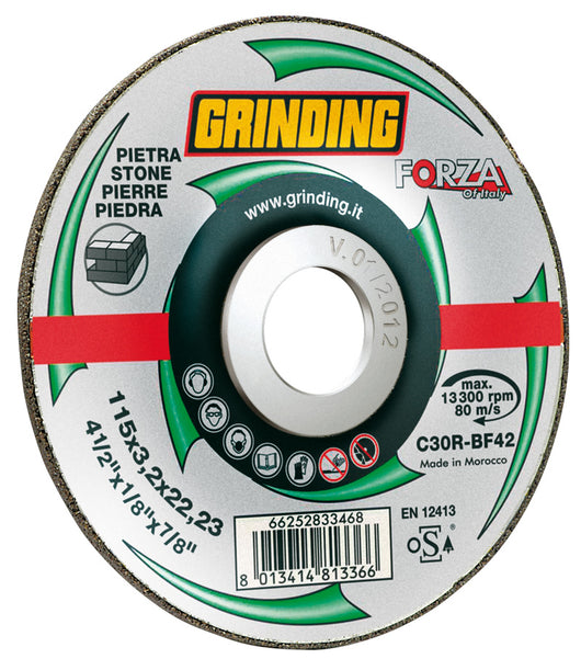 Grinding DISCO ABRASIVO CENTRO DEPRESSO FORZA per marmo Ø mm. 115x3,2x22,23 25.00 pz