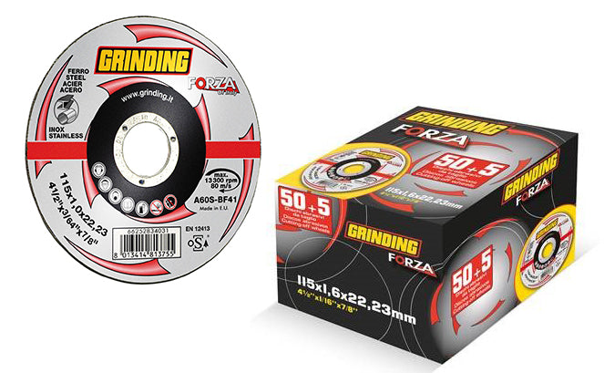 Grinding DISCO ABRASIVO FORZA Ø mm. 115x1,6x22,2 50 DISCHI+5 OMAGGIO