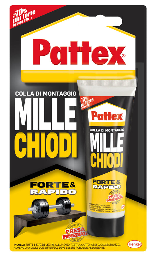 Henkel COLLA PATTEX MILLE CHIODI FORTE&RAPIDO  gr. 100 (blister) 12.00 pz