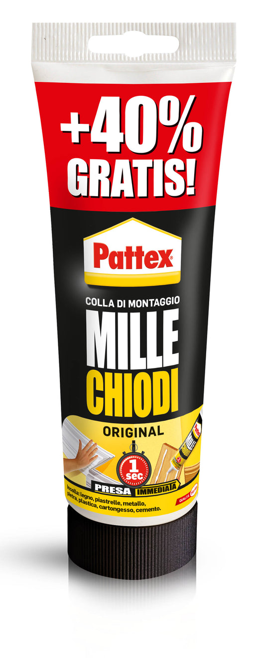 Henkel COLLA PATTEX MILLE CHIODI ORIGINAL TUBO GR.250+100 OMAGGIO 12.00 pz