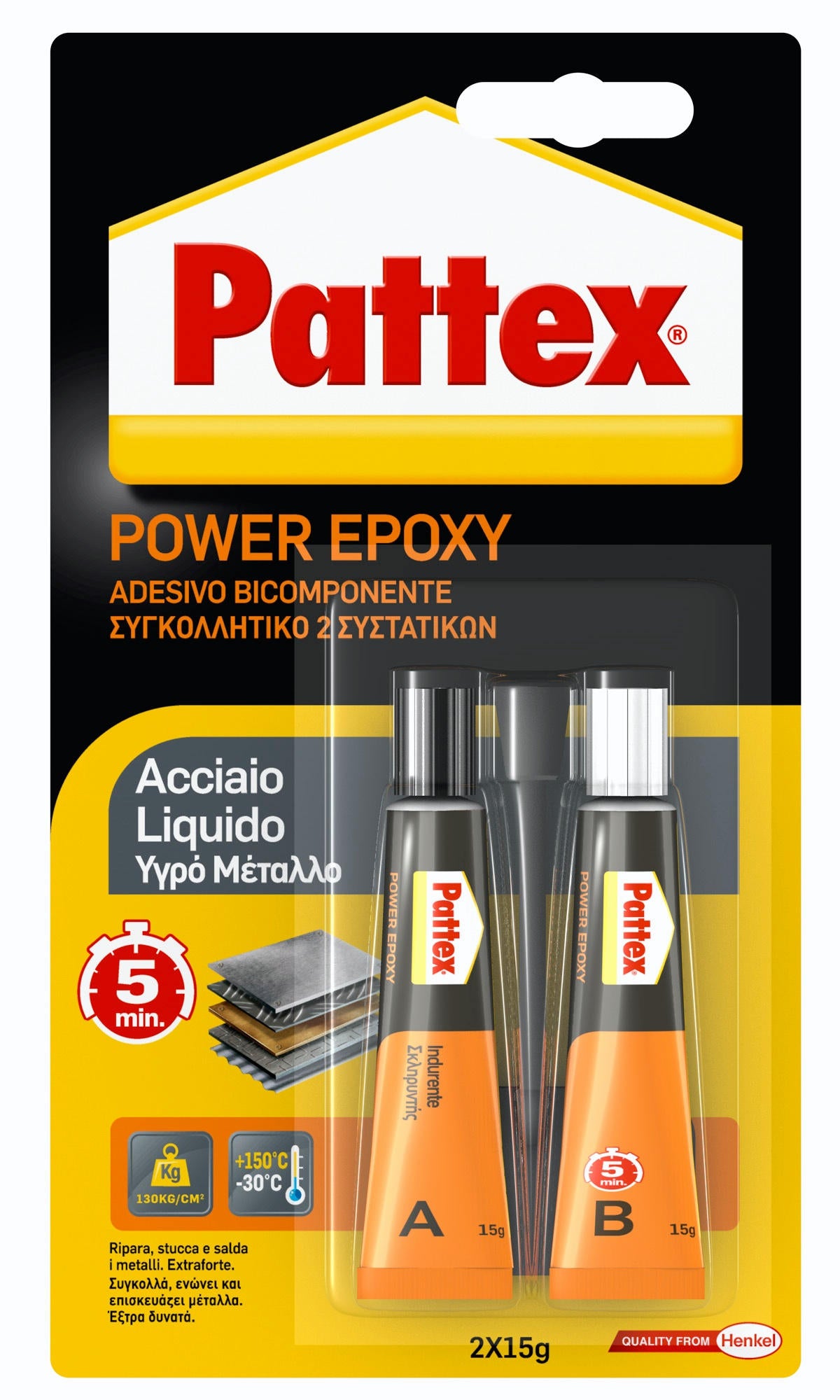 Henkel COLLA PATTEX POWER EPOXY ACCIAIO LIQUIDO  gr. 30 6.00 pz