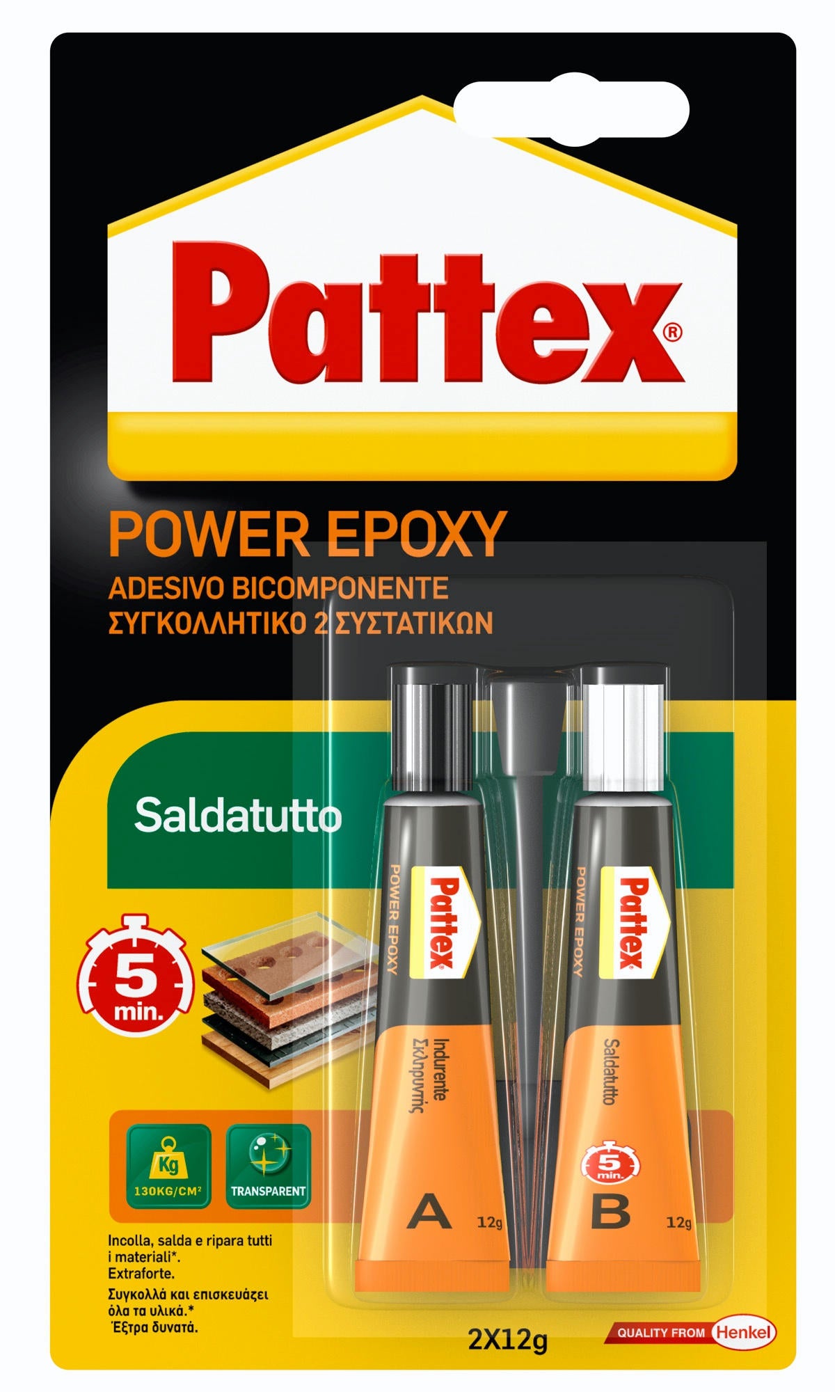 Henkel COLLA PATTEX POWER EPOXY SALDATUTTO  gr. 24 6.00 pz
