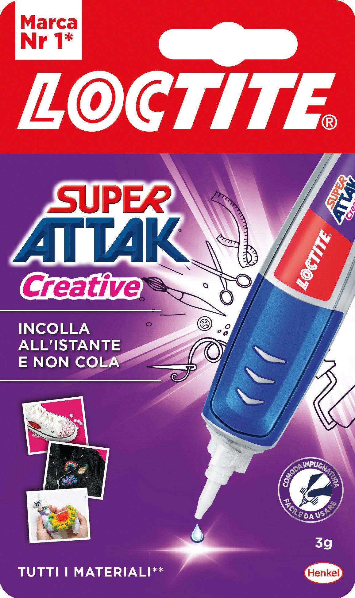 Henkel COLLA SUPER ATTAK CREATIVE gr. 3 12.00 pz