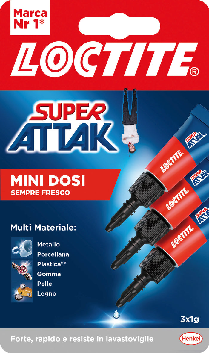 Henkel COLLA SUPER ATTAK MINI DOSI 3x1 gr. 24.00 pz
