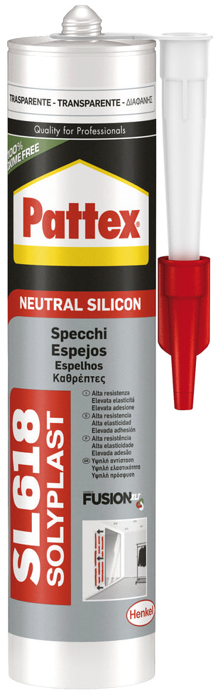 Henkel SILICONE NEUTRO PATTEX SPECCHI SL618 ml. 300 - Trasparente