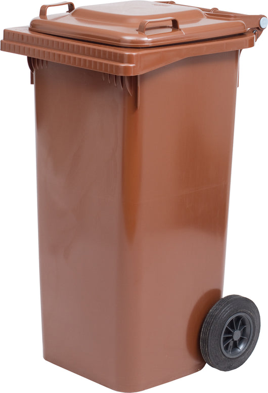 ICS BIDONE QUADRO PER DIFFERENZIATA Lt. 240 - cm.72x58x106 h col. Marrone