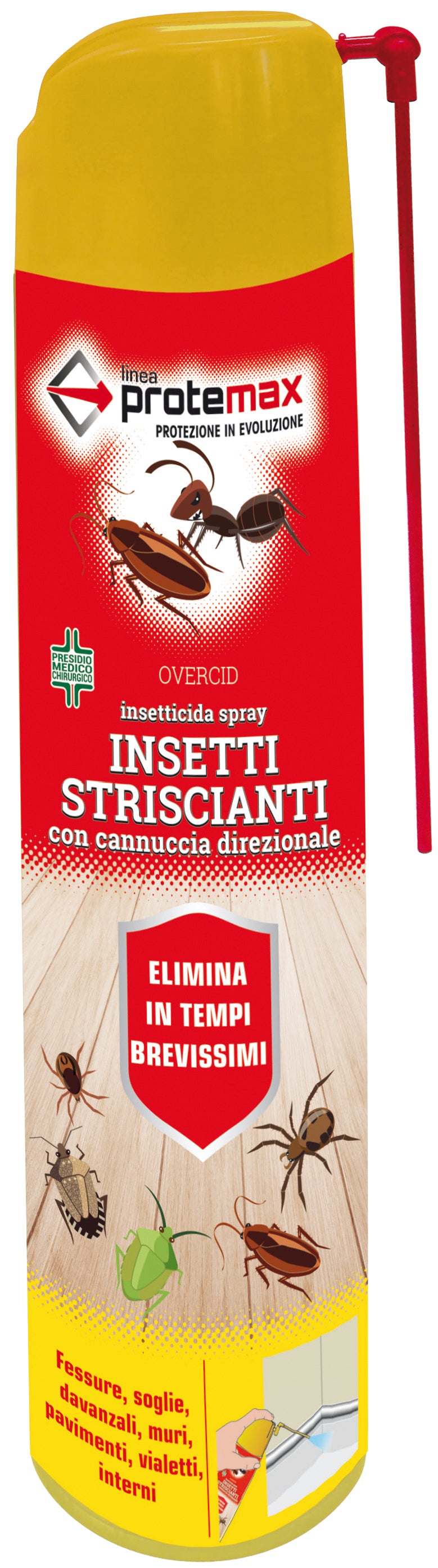 INSETTICIDA SPRAY INSETTI STRISCIANTI ml. 500 con cannuccia 24.00 pz