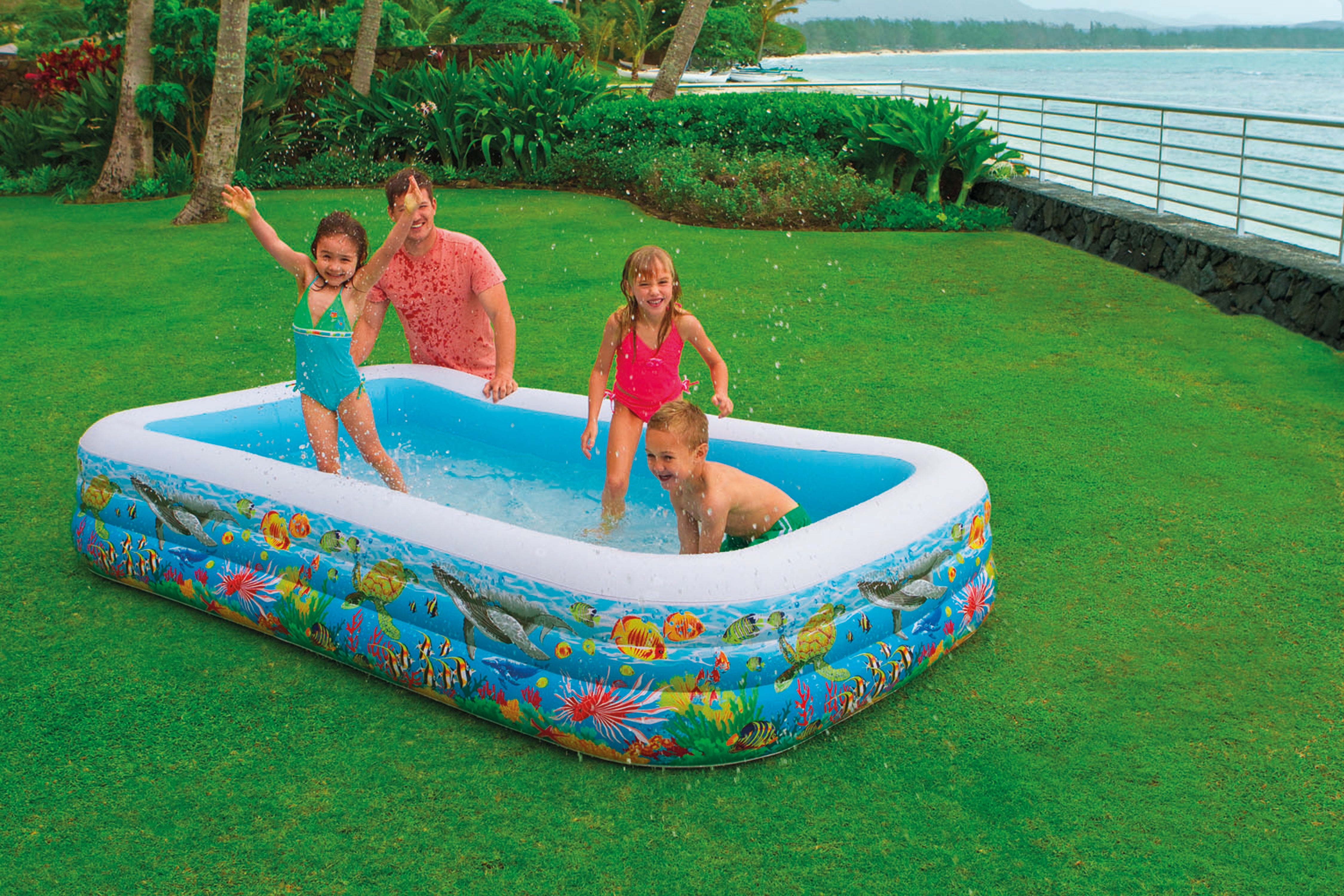 Intex PISCINA GONFIABILE FAMILY TROPICAL cm. 305x183x56 h (lt. 1.050) 2.00 pz